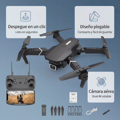 Mini Drone 4K UHD 2.4 Ghz Ready E-88 PRO