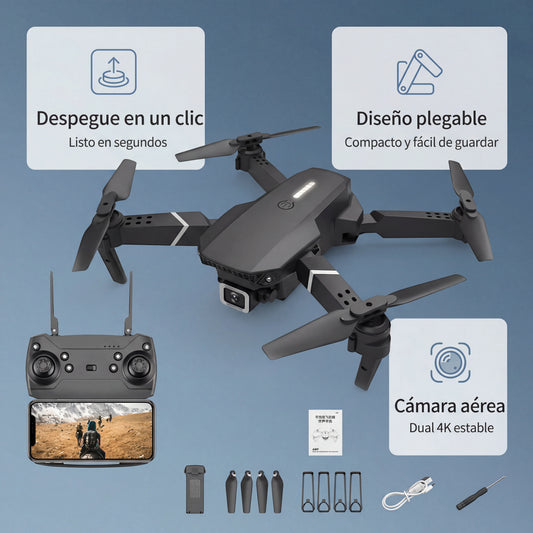 Mini Drone 4K UHD 2.4 Ghz Ready E-88 PRO